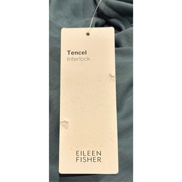 Eileen Fisher Tencel Short Sleeve T Shirt in Blue/Green NWT Size Large - Picture 5 of 7